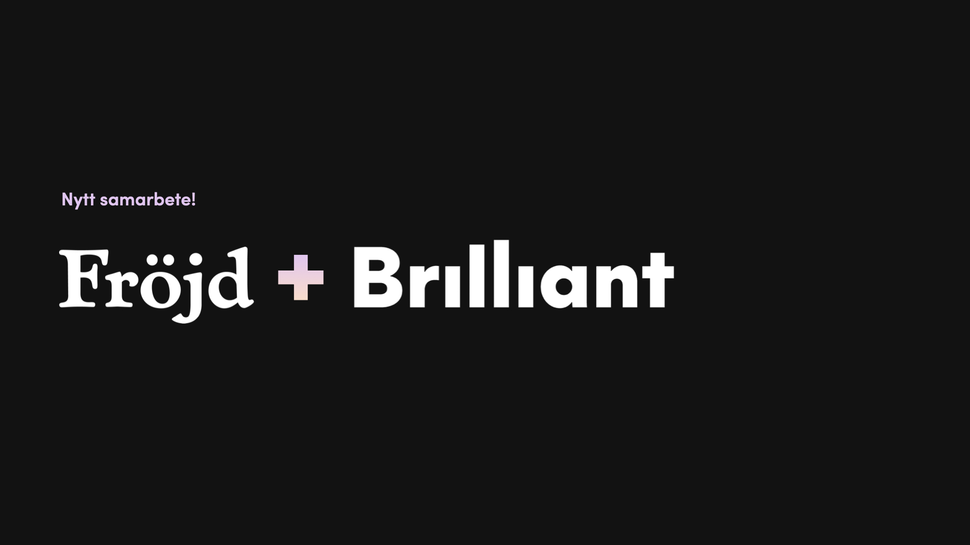 Logotyper Brilliant och Fröjd